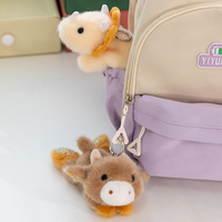 Porte-clés en peluche Ours paresseux avec anneau porte-clés, idéal pour les clés, poupée en peluche à câliner