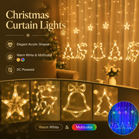Guirlandes lumineuses de Noël JeeFine pour intérieur, télécommande, étoiles à cinq branches, fil de cuivre, LED, AC 220V, indice de protection IP44, 2,5 m
