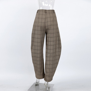 Nuovi Pantaloni Casual da <span class=keywords><strong>Donna</strong></span> in Stile Americano a Quadri, Design in Piccole Serie, Comodi e Snellenti - Product Image 6