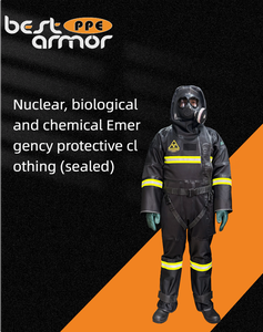 Traje de Protección Contra <span class=keywords><strong>Radiación</strong></span> <span class=keywords><strong>Nuclear</strong></span> e Ignífugo, con Capucha de PVC Antiestática, Ropa de Seguridad Reflectante Microporosa - Product Image 6
