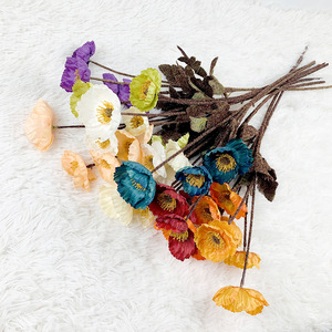 Flor de Amapola Artificial de 60 cm, Flor de Seda para Decoración de Bodas y Hogar - Product Image 2
