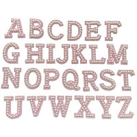 Patchs thermocollants 3D en lettres alphabet avec perles et strass pour casquettes