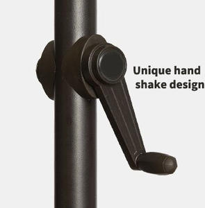 Sombrilla de Jardín de Hierro de 7.5 pies con Manivela y Inclinación, Parasol para Exteriores, para <span class=keywords><strong>Patio</strong></span>, Barbacoa, Fiestas, Bodas, Eventos, Muebles de Exterior - Product Image 4