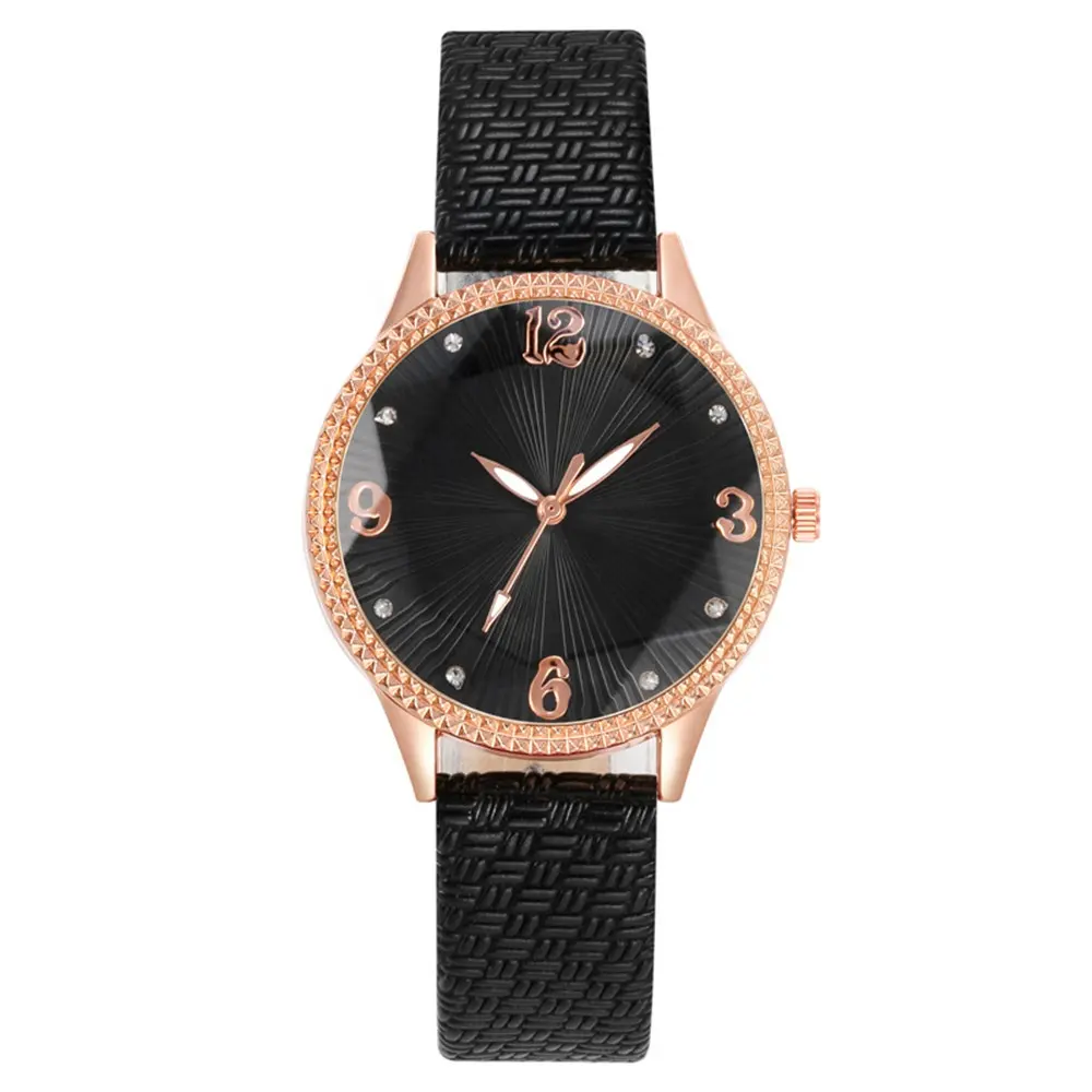 Vente en gros en usine 2024 montres à quartz fournisseur chinois nouveau boîtier en alliage en cuir pour femmes montres-bracelets de luxe pour femmes