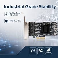 Adaptador de servidor Ethernet Gigabit de 4 puertos y 2.5G, tarjeta de red PCI Express con controlador RTL8125 para expansión de red