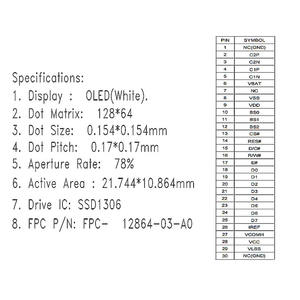 Módulo <span class=keywords><strong>de</strong></span> Pantalla OLED <span class=keywords><strong>de</strong></span> 0.96 Pulgadas 128*64 con Interfaz Paralela SPI I2C SSD1306 para Medidor <span class=keywords><strong>de</strong></span> Oxígeno en <span class=keywords><strong>Sangre</strong></span>, Venta <span class=keywords><strong>de</strong></span> Fábrica - Product Image 6