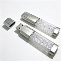 Flashdisk USB Custom Logo Kristal Warna-warni 16GB untuk Hadiah Perusahaan