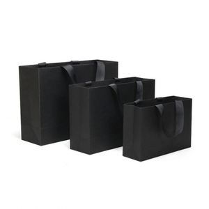 Bolsa de Compras de Cartón Kraft Personalizada, Hecha a Mano, Reciclable, Ecológica, Biodegradable, con Asas de Cinta para Cartera - Product Image 3