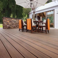 Planches de terrasse en composite bois-plastique durables pour l'extérieur, résistantes au feu, co-extrudées WPC