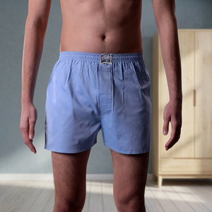 Calzoncillos bóxer largos sin costuras para hombre, 100% algodón tejido - Product Image 3