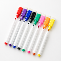 Marqueur effaçable à sec pour tableau blanc, 8 couleurs, avec pointe effaçable intégrée, non toxique, pour l'école, le bureau et l'écriture