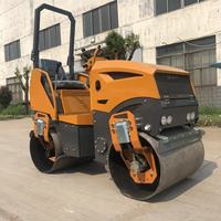 Mini compacteur vibrant rouleau d'asphalte Double tambour rouleau de route 1.5 tonnes Double tambour rouleau d'asphalte Vibro compacteur