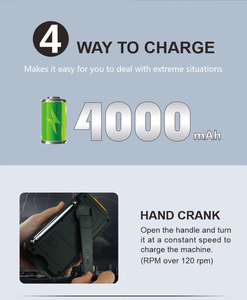 SY-375 Survival Radio với thoa, năng lượng mặt trời/Crank sạc, tầm xa Spotlight & ánh sáng mềm mại cho trường hợp khẩn cấp - Product Image 6