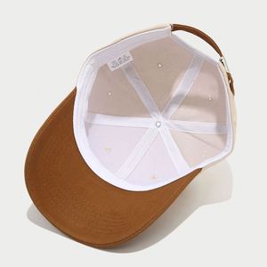 2025 New Arrival Cotton Men Women Hard Top Baseball Cap Stitching Colors Sunscreen 6 Panels Baseball Sports <b>Hat</b> - Product Image 6