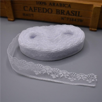 Dentelle florale en maille colorée de 2 cm, non élastique, accessoires pour chaussures, chapeaux, sacs, foulards, bijoux, bouquets DIY – Vente chaude