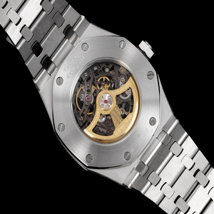 Người đàn ông sang trọng thép không gỉ Bộ xương cơ khí Đồng hồ đeo tay với kính quay số cửa sổ và 22mm ban nhạc Chiều rộng hợp kim trường hợp - Product Image 5