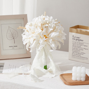 <span class=keywords><strong>Bouquet</strong></span> de mariée style bohème, dahlias élégants, accessoires photo, décorations de fête prénuptiale style campagnard américain - Product Image 4