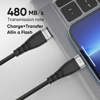 Cable Micro USB Miccell para Sincronización de Datos y Carga Rápida 2.4A, Velocidad de Transferencia de 480Mbps, Cable de Carga para Teléfonos