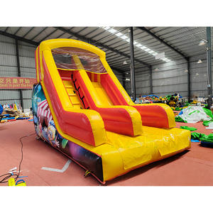 Toboggan gonflable de carnaval avec des graphismes de <span class=keywords><strong>clown</strong></span> colorés et un design à rayures rouges et jaunes pour les centres de divertissement familial <span class=keywords><strong>en</strong></span> intérieur - Product Image 2