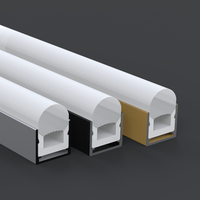 Usinage CNC anodisation chambre plafonnier boîtier canal extrudé PC lentille diffuseur pour LED bande lumineuse profilé en aluminium