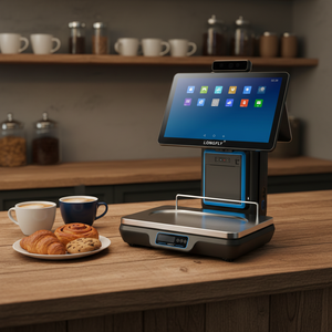 Báscula Digital con Pantalla Táctil de 15.6 Pulgadas <span class=keywords><strong>LongFly</strong></span>, Báscula de Pesaje con IA y Código de Barras, Báscula para Verduras Android de 30 kg, TPV RK3288 RK3568 - Product Image 1