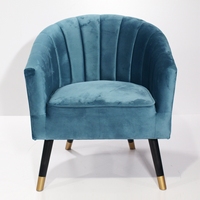 Canapé simple moderne en daim bleu pour salon intérieur chambre à coucher et école prix de gros chaise de loisirs mobilier de maison