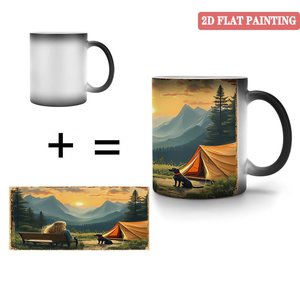 Frosted Black 11oz Ceramic <b>Mug</b> Heat Color Changing Magic Cup For <b>Sister</b> Brother Birthday Gift - Product Image 4
