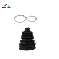 Kit de soufflet de joint homocinétique en caoutchouc durable avec colliers de serrage, soufflet de joint homocinétique universel pour voitures et camions