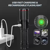 Nouveau design lampe torche LED ultra-lumineuse longue portée lampe de poche tactique zoomable type-c USB charge IPX8 éclairage en alliage d'aluminium