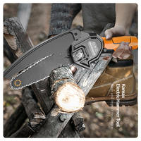 Tronçonneuse sans fil à batterie au lithium rechargeable de 6 pouces, Machine de découpe de bois professionnelle