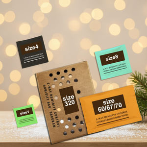 Paquete de Humectación Bidireccional al por Mayor, Paquete de Control de Humedad del 49%, 62%, 72% de HR, Paquete de Humectación Práctico de 8g y 67g para Almacenamiento de Cigarros, Hierbas, Guitarras y Alimentos - Product Image 1