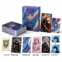 Pabrik Kartu Kustomisasi Kartu Permainan, Kartu Lenticular Karakter Kecil Tebal dengan Ukiran Laser, Kartu Berlapis Kertas, Cetak Massal