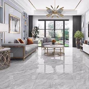 공장 가격 Porcelanto 광택 세라믹 하우스 타일 <span class=keywords><strong>60x60</strong></span> 회색 럭셔리 Carrelage 대리석 바닥 타일 거실 용 - Product Image 2