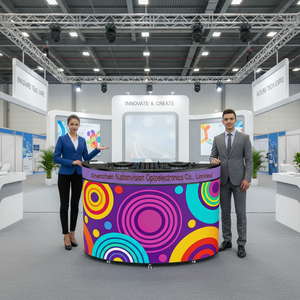 P1.5-P2.5 Cabine DJ LED flexible en forme <span class=keywords><strong>de</strong></span> U, étanche IP65, comptoir <span class=keywords><strong>de</strong></span> réception portable pour boîte <span class=keywords><strong>de</strong></span> <span class=keywords><strong>nuit</strong></span>, centre commercial, événement - Product Image 1