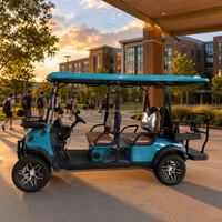 Voiturette de golf électrique tout-terrain 6 places avec siège arrière pliable et design étanche pour le transport dans les zones panoramiques insulaires