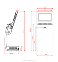 Machine tout-en-un en libre-service, lecteur de carte NFC personnalisé, lecteur de code-barres, clavier, écran tactile, reconnaissance faciale, kiosque intérieur SDK