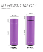 Tasse thermos intelligente en acier inoxydable sans BPA Bouteille isolée sous vide à double paroi 12H étanche à l'eau potable directe garder au froid/au chaud