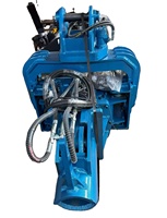Vibro-compacteur hydraulique monté sur excavatrice à haute efficacité pour pieux et palplanches, idéal pour les travaux de fondation urbaine