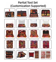 Kit d'outils professionnels Powerlift de 39 pièces, isolés VDE, en acier au chrome-vanadium, personnalisable OEM, poignée ergonomique, étui rigide EV