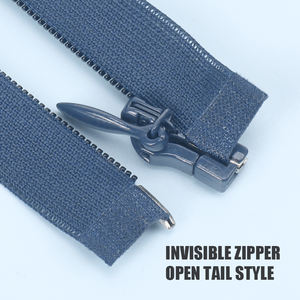 OCO Vente en gros Fermeture à glissière personnalisée 3 #4 #5 # Nylon Invisible Fermeture à glissière à extrémité ouverte en dentelle autobloquante Invisible Fermeture à glissière inversée pour vêtements - Product Image 4