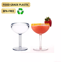 Verre à vin en acrylique en plastique pour soirée, vente en gros, 440ml, 15oz, verres à Cocktail en plastique