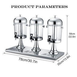 Tianxing Party Buffet Equipment Dispensadores <span class=keywords><strong>de</strong></span> <span class=keywords><strong>bebidas</strong></span> frías y calientes <span class=keywords><strong>de</strong></span> 3 tanques <span class=keywords><strong>Dispensador</strong></span> <span class=keywords><strong>de</strong></span> jugo <span class=keywords><strong>de</strong></span> soda <span class=keywords><strong>de</strong></span> <span class=keywords><strong>bebidas</strong></span> <span class=keywords><strong>de</strong></span> plástico transparente con grifo - Product Image 6