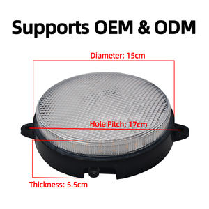 Lámpara LED ABS/PC con cabezal IP65, luz intermitente/fija, montaje en pared, alimentación externa <span class=keywords><strong>para</strong></span> autopistas, zonas de construcción, carreteras urbanas, estacionamientos - Product Image 3