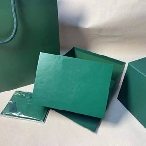 Green Custom <b>Watch</b> Box with Protective Leather and Velvet Material High End Brands Packaging <b>Case</b> with Certificate Book - Product Image 5