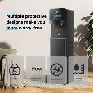 Distributeur d'eau purifiée autonome électronique à 5 étapes de filtration pour la maison avec fonction eau chaude et froide et triple option de température - Product Image 2