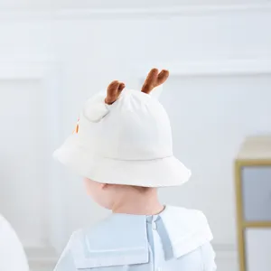 Baby Sun Hat Caps Toddler Kids Bucket Hat UV Protection Cotton Cute Baby Bucket Hat For Baby Girl Deer