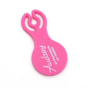 Special Custom Logo Silk Screen Printing Pink Plastic Shopping Trolley Coin PS Keyring