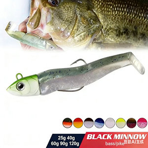 Lua <span class=keywords><strong>esca</strong></span> <span class=keywords><strong>finta</strong></span> <span class=keywords><strong>esca</strong></span> morbida testa di piombo morbida coda PVC mare acqua dolce <span class=keywords><strong>pesca</strong></span> per spigola per la posizione lago - Product Image 5