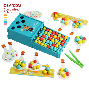 Jeu de société éducatif en bois de qualité supérieure pour enfants, pour l'entraînement à la logique visuelle et le développement cognitif, amusant - Product Image 1