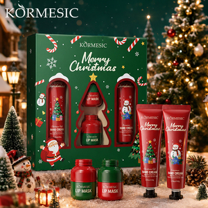 Coffret de soins KORMESIC Private Label Merry Christmas Snowy Night Fairy Tale : crème pour les mains et masque pour les lèvres, hydratant pour peaux sèches, naturel. - Product Image 1